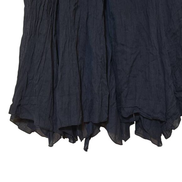 Fashion Fuse Black Gauze Midi Skirt OS Asymetric Festival Artisan Hippie NWT - Picture 7 of 9